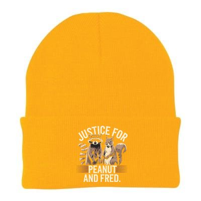 Justice For Peanut And Fred Peanut Squirrel Fred Raccoon Knit Cap Winter Beanie