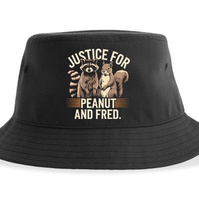 Justice For Peanut And Fred Peanut Squirrel Fred Raccoon Sustainable Bucket Hat