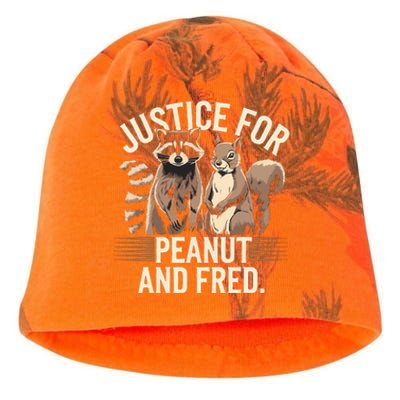 Justice For Peanut And Fred Peanut Squirrel Fred Raccoon Kati - Camo Knit Beanie