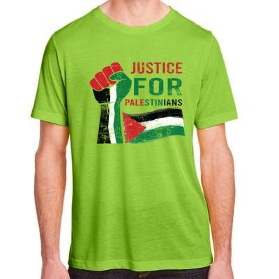 Justice For Palestinian Hand Raise Free Palestine Flag Gift Adult ChromaSoft Performance T-Shirt