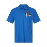 Justice For Palestinian Hand Raise Free Palestine Flag Gift Softstyle Adult Sport Polo