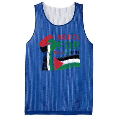 Justice For Palestinian Hand Raise Free Palestine Flag Gift Mesh Reversible Basketball Jersey Tank