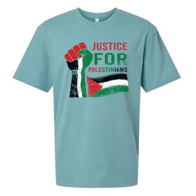 Justice For Palestinian Hand Raise Free Palestine Flag Gift Sueded Cloud Jersey T-Shirt