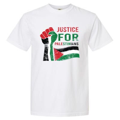 Justice For Palestinian Hand Raise Free Palestine Flag Gift Garment-Dyed Heavyweight T-Shirt