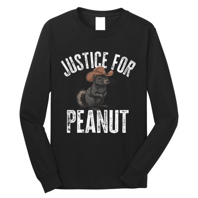 Justice For Peanut The Squirrel Peanut Squirrel Design Long Sleeve Shirt