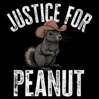 Justice For Peanut The Squirrel Peanut Squirrel Design Drawstring Bag