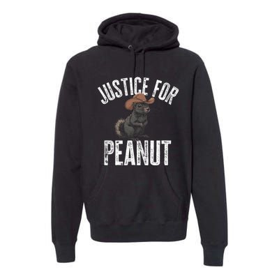 Justice For Peanut The Squirrel Peanut Squirrel Design Premium Hoodie