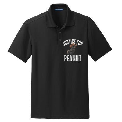 Justice For Peanut The Squirrel Peanut Squirrel Design Dry Zone Grid Polo