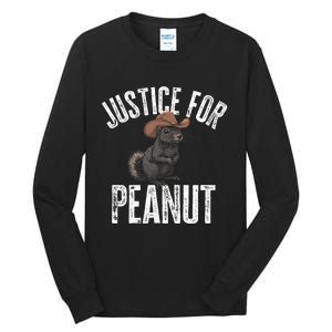 Justice For Peanut The Squirrel Peanut Squirrel Design Tall Long Sleeve T-Shirt