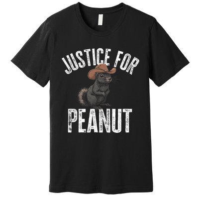 Justice For Peanut The Squirrel Peanut Squirrel Design Premium T-Shirt