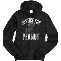 Justice For Peanut The Squirrel Peanut Squirrel Design Tie Dye Hoodie