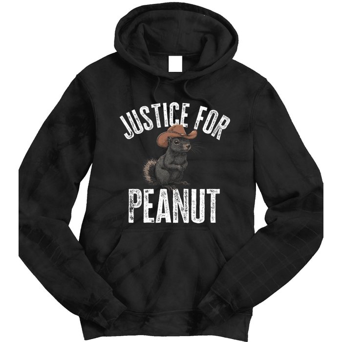 Justice For Peanut The Squirrel Peanut Squirrel Design Tie Dye Hoodie