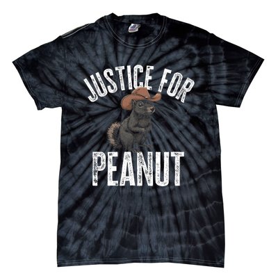 Justice For Peanut The Squirrel Peanut Squirrel Design Tie-Dye T-Shirt