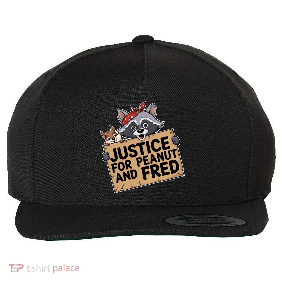 Justice For Peanut The Squirrel And Fred The Raccoon Wool Snapback Cap