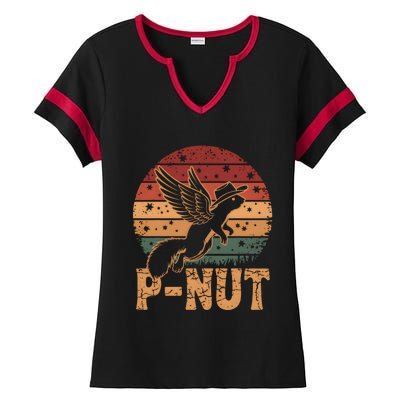 Justice For Peanut P’Nut Pnut Squirrel Lover Ladies Halftime Notch Neck Tee