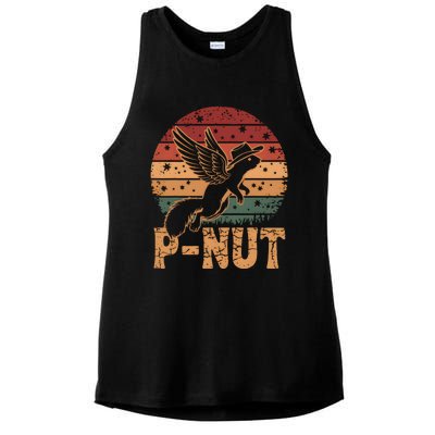 Justice For Peanut P’Nut Pnut Squirrel Lover Ladies PosiCharge Tri-Blend Wicking Tank