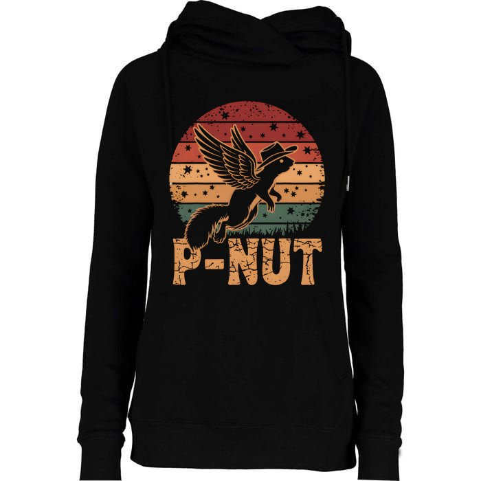 Justice For Peanut P’Nut Pnut Squirrel Lover Womens Funnel Neck Pullover Hood