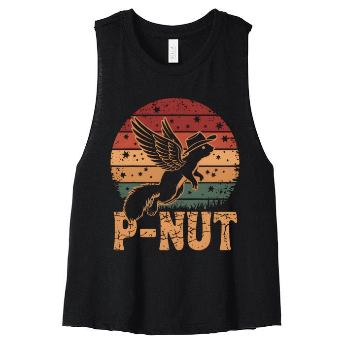 Justice For Peanut P’Nut Pnut Squirrel Lover Women's Racerback Cropped Tank