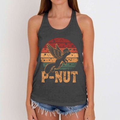 Justice For Peanut P’Nut Pnut Squirrel Lover Women's Knotted Racerback Tank