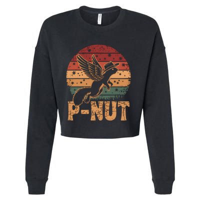 Justice For Peanut P’Nut Pnut Squirrel Lover Cropped Pullover Crew