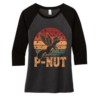 Justice For Peanut P’Nut Pnut Squirrel Lover Women's Tri-Blend 3/4-Sleeve Raglan Shirt