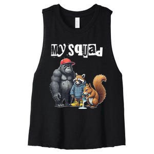 Justice For Peanut And Fred! My Animal Squad Women's Racerback Cropped Tank