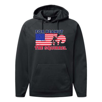 Justice For Peanut P’Nut Pnut Squirrel Trump 2024 Performance Fleece Hoodie