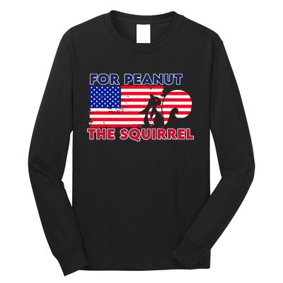 Justice For Peanut P’Nut Pnut Squirrel Trump 2024 Long Sleeve Shirt