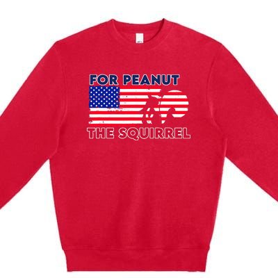 Justice For Peanut P’Nut Pnut Squirrel Trump 2024 Premium Crewneck Sweatshirt