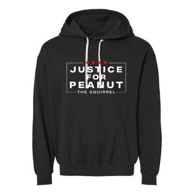 Justice For Peanut The Squirrel Peanut Squirrel Design Garment-Dyed Fleece Hoodie