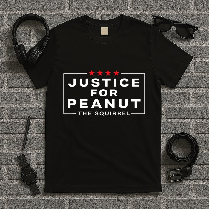 Justice For Peanut The Squirrel Peanut Squirrel Design T-Shirt