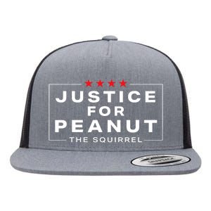 Justice For Peanut The Squirrel Peanut Squirrel Design Flat Bill Trucker Hat