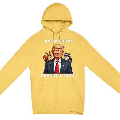 Justice For Peanut & Fred Funny Donald Trump Premium Pullover Hoodie