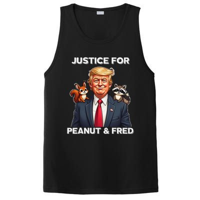 Justice For Peanut & Fred Funny Donald Trump PosiCharge Competitor Tank