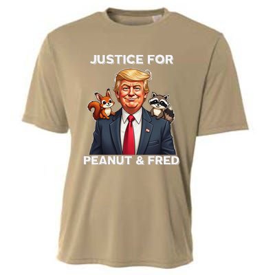 Justice For Peanut & Fred Funny Donald Trump Cooling Performance Crew T-Shirt