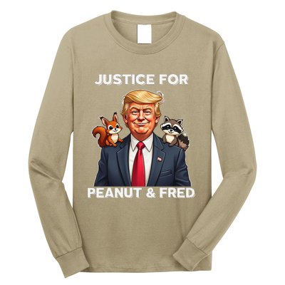 Justice For Peanut & Fred Funny Donald Trump Long Sleeve Shirt