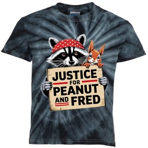 Justice For Peanut The Squirrel And Fred The Raccon Kids Tie-Dye T-Shirt