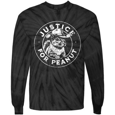 Justice For Peanut The Squirrel Justice For Fred The Raccoon Tie-Dye Long Sleeve Shirt