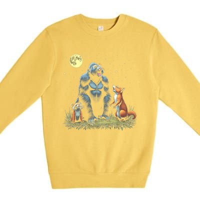 Justice For Peanut And Fred! Squirrel Raccoon Gorilla Premium Crewneck Sweatshirt