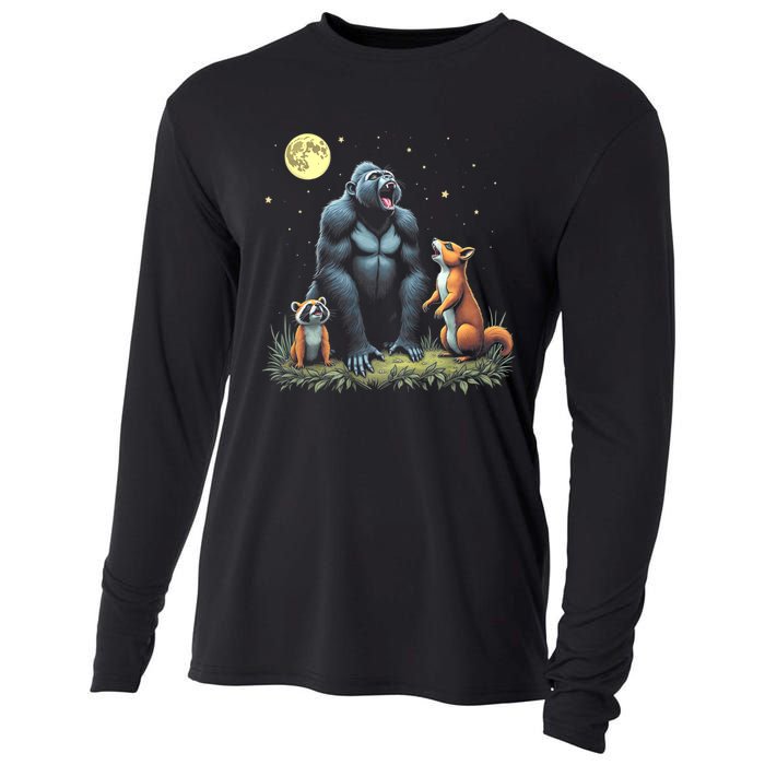 Justice For Peanut And Fred! Squirrel Raccoon Gorilla Cooling Performance Long Sleeve Crew