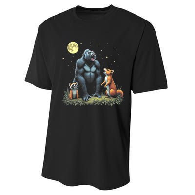 Justice For Peanut And Fred! Squirrel Raccoon Gorilla Performance Sprint T-Shirt