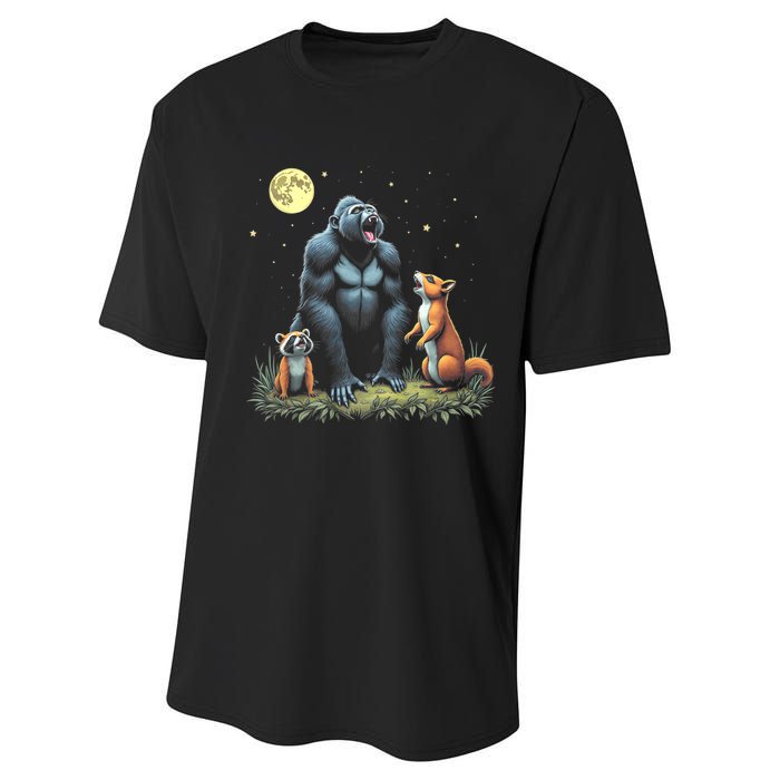 Justice For Peanut And Fred! Squirrel Raccoon Gorilla Performance Sprint T-Shirt