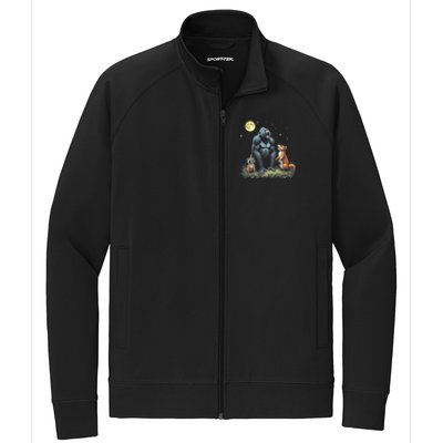 Justice For Peanut And Fred! Squirrel Raccoon Gorilla Stretch Full-Zip Cadet Jacket