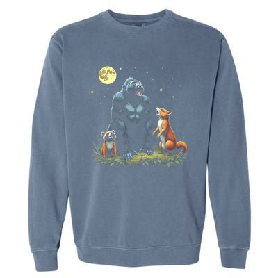 Justice For Peanut And Fred! Squirrel Raccoon Gorilla Garment-Dyed Sweatshirt