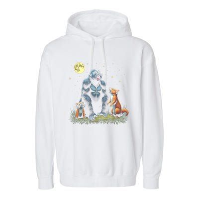 Justice For Peanut And Fred! Squirrel Raccoon Gorilla Garment-Dyed Fleece Hoodie