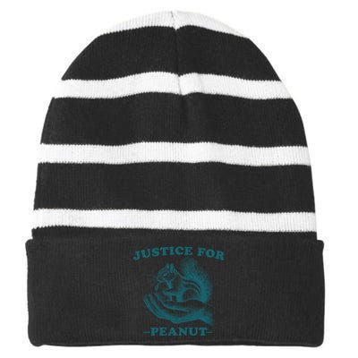 Justice For Peanut The Squirrel Peanut Squirrel Striped Beanie with Solid Band