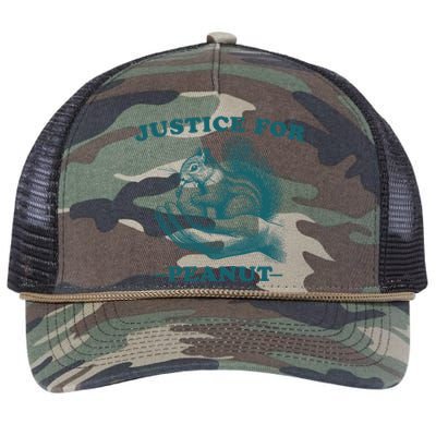 Justice For Peanut The Squirrel Peanut Squirrel Retro Rope Trucker Hat Cap