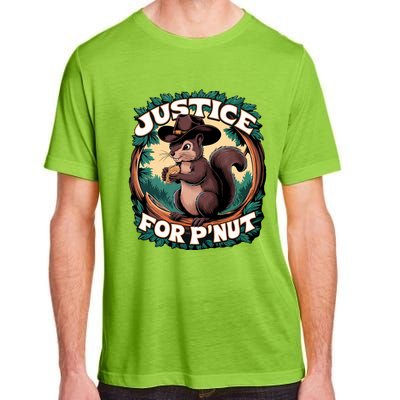 Justice For PNut Cute Peanut The Squirrel Cowboy Hat Adult ChromaSoft Performance T-Shirt