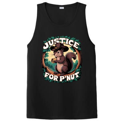 Justice For PNut Cute Peanut The Squirrel Cowboy Hat PosiCharge Competitor Tank