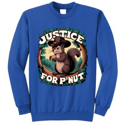 Justice For PNut Cute Peanut The Squirrel Cowboy Hat Sweatshirt